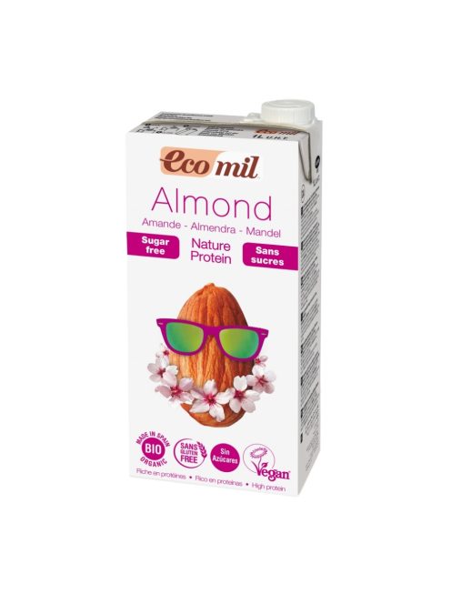 EcoMil Bio Mandulaital proteinnel édesítő nélkül 1l