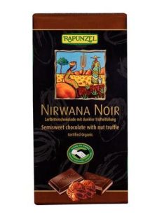   Rapunzel Bio csokoládé, Nirwana Noir keserűcsokoládé sötét trüffeltöltelékkel 100 g