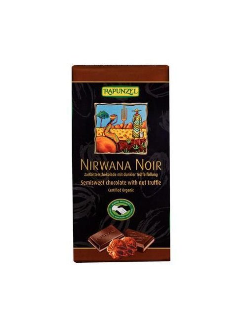 Rapunzel Bio csokoládé, Nirwana Noir keserűcsokoládé sötét trüffeltöltelékkel 100 g
