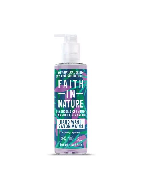 Faith in Nature Folyékony kézmosó, Levendula és geránium 400ml