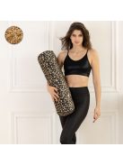 PRANA Premium Tönkölyhéj + Safari Collection huzat 70x20 cm yoga hengerhez - Leopard (párna és huzat egyben)