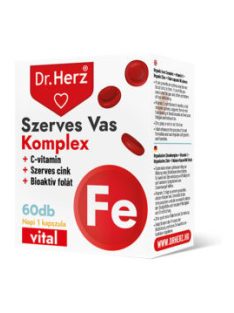   Dr. Herz szerves vas komplex+c-vitamin+szerves cink+folát kapszula 60 db