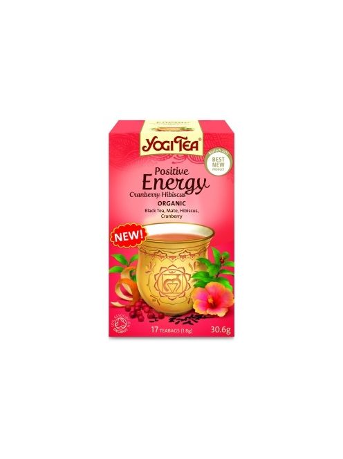 Yogi Bio fűszeres tea, Pozitív energia áfonyával és hibiszkusszal 17 filter 30 g