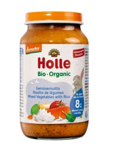   Holle Bio Junior Zöldségrizottó üveges bébiétel, demeter 220g 