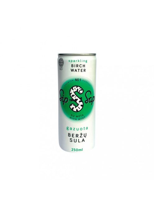 SipSap Bio Nyirfavíz szénsavas menta 250 ml 