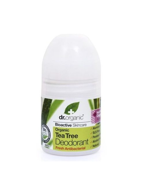 Dr. Organic Bio Teafa antibakteriális golyós dezodor (deo roll-on) 50 ml