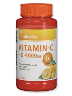Vitaking vitaminc-1000 + d-4000ne tabletta 90 db