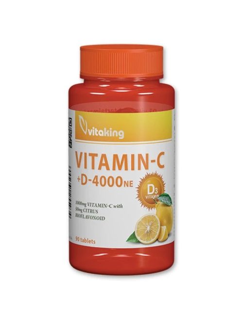 Vitaking vitaminc-1000 + d-4000ne tabletta 90 db