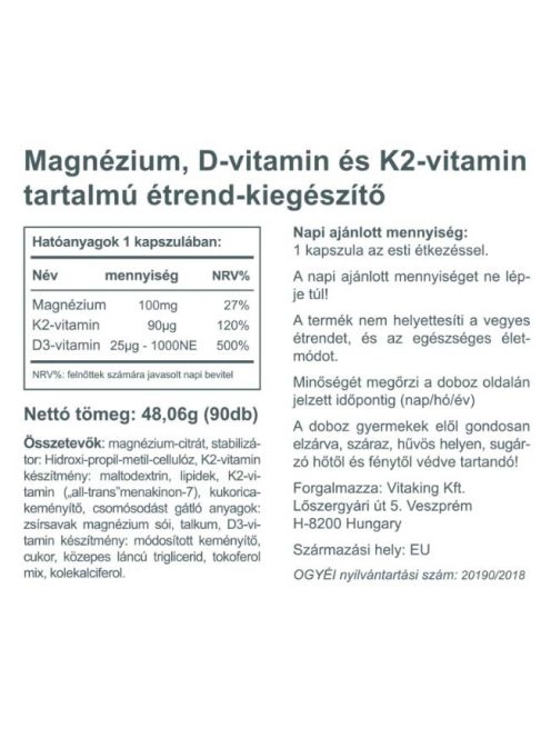 Vitaking Magnesium+b6 90 db