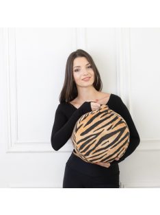   PRANA Premium Tönkölyhéj + Safari Collection huzat kerek ülő 33x13 cm - Tiger (párna és huzat egyben)