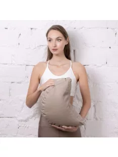   PRANA Standard huzat 36x23x12 cm félhold ülőpárnához - Szürke - CSAK KÜLSŐ HUZAT