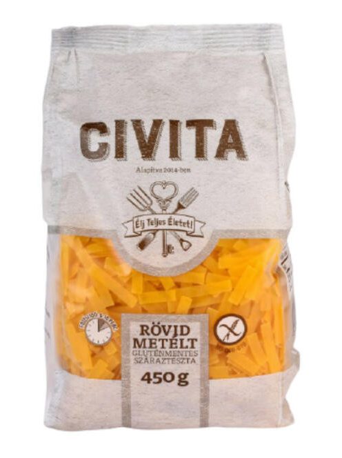 Civita Kukoricatészta Rövidmetélt Gluténmentes 450 g