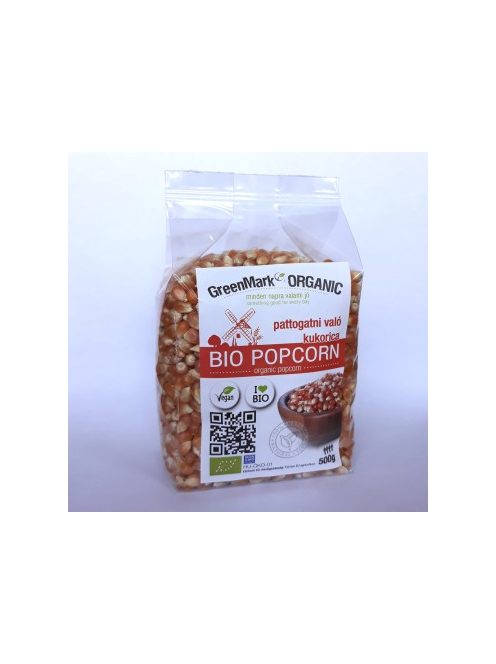 Greenmark Bio pattogtatnivaló kukorica, popcorn 500 g