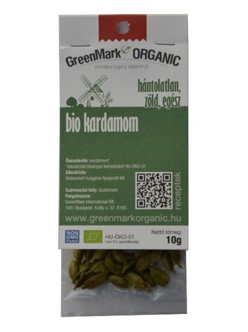 Greenmark Bio Fűszer Kardamom Zöld Egész 10 g