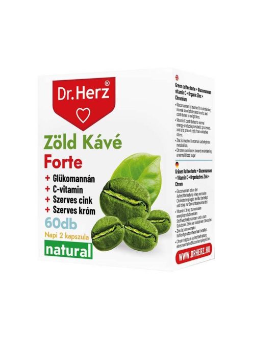 Dr. Herz zöld kávé forte+c-vitamin+glükomannán kapszula 60 db