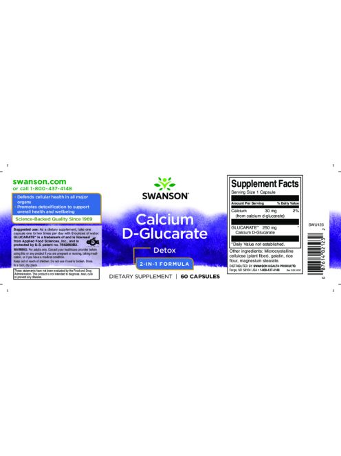Swanson Calcium-D Glucarate Kapszula 60 db