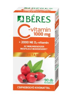 Béres C-Vitamin 1000mg+d3 2000ne Retard Tabletta 90 db