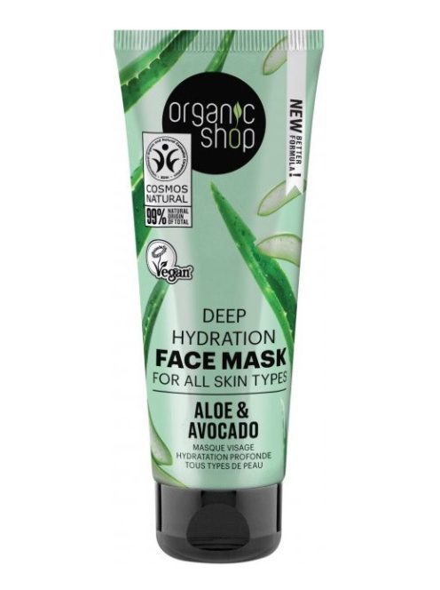 Organic Shop Mélyhidratáló arcmaszk aloe verával és avokádóval 75 ml