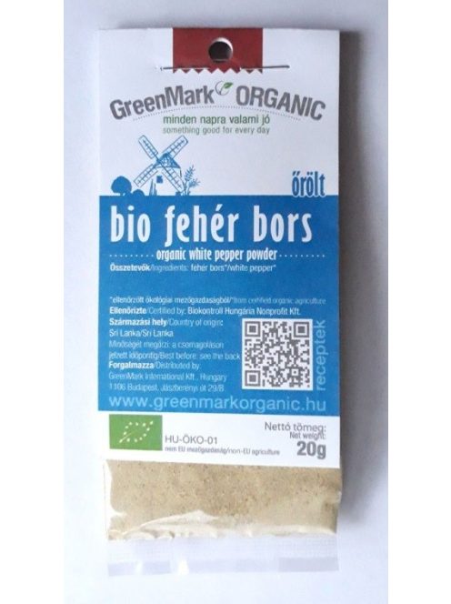 Greenmark Bio Fehér Bors Őrölt 20 g