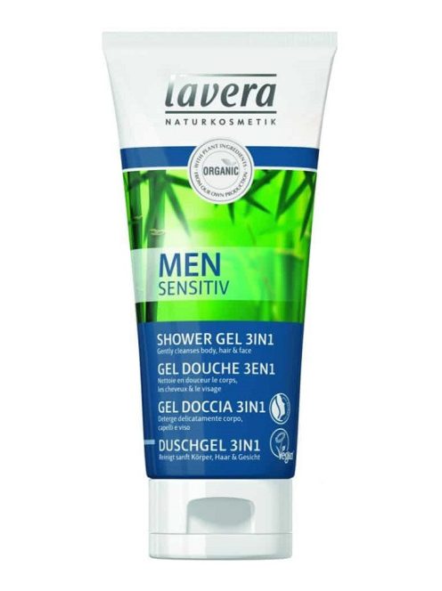 lavera Men Sensitive tusfürdő 3in1 (test, haj, arc) 200 ml