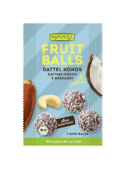 Rapunzel Gyümölcsgolyó datolya-kókusz & kesudió BIO 49g