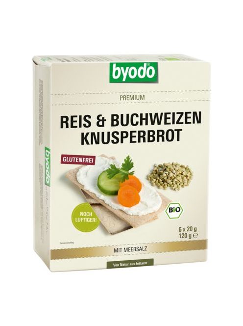 Byodo Bio Kenyérlapok, hajdina és rizs, natúr 120 g