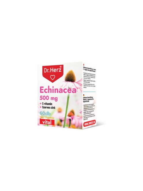 Dr. Herz echinacea 500 mg+c-vitamin+szerves cink kapszula 60 db