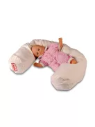 PRANA Párna Premium Bio tönkölyhéj párna, 100x10 cm Bébi-henger párna, 100% pamut belső huzattal (csak párna)