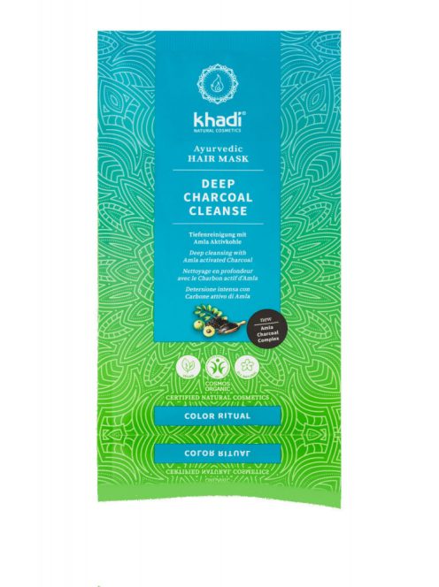 Khadi Deep Charcoal Cleanse ayurvédikus hajmaszk 50 g