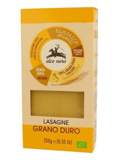  Alce Nero Bio Durumtészta Lasagne 250 g -- készlet erejéig, a termék lejárati ideje: 2027.10.08