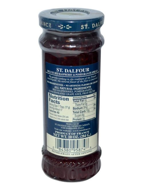 St. Dalfour lekvár francia recept szerint, gránátalma-málna 284 g