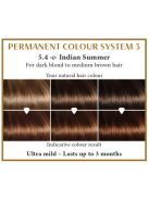 Hairwonder by HennaPlus női tartós hajfesték, vörös árnyalat, indián nyár (5.4) (Long Lasting Colour, Indian Summer)