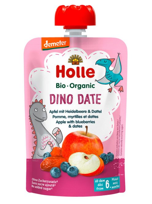 Holle Bio Dino Date - Tasak Alma áfonyával és datolyával 90 g