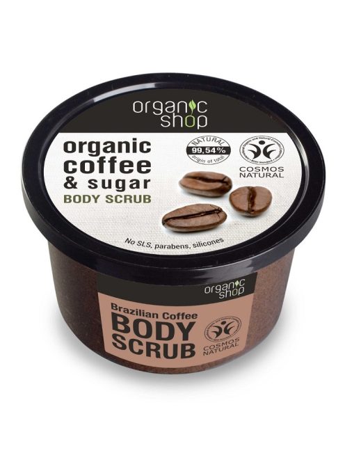 Organic Shop Bőrmegújító cukros testradír - Brazil Kávé 250 ml