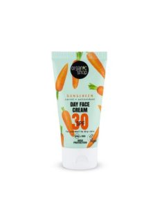   Organic Shop Fényvédő nappali arckrém sárgarépával és antioxidánsokkal SPF30 (normál és száraz bőrre) 50ml