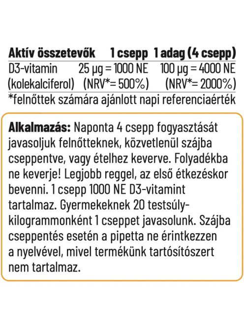 Nordvital D3-vitamin csepp 30 ml 240 adag 