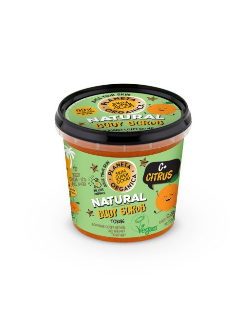 Planeta Organica Skin Super Good Természetes Testradír Citrusokkal És C-vitaminnal 360 ml