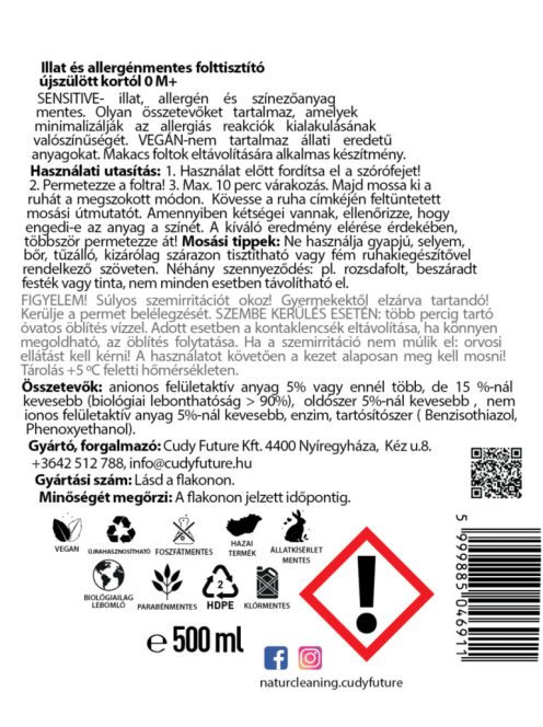 Csepke Baby allergénmentes folttisztító 500 ml