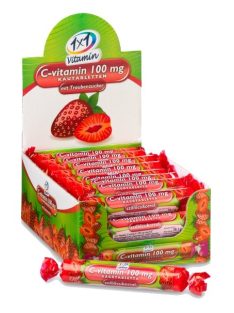   1x1 Vitaday C-Vitamin Szőlőcukor Epres Rágótabletta 17 db