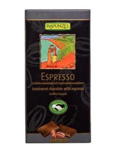   Rapunzel Bio csokoládé, svájci félédes kávés csokoládé 51%-os 80 g