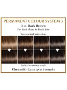 Hairwonder by HennaPlus női tartós hajfesték, barna árnyalat, sötétbarna (3) (Long Lasting Colour, Dark Brown)