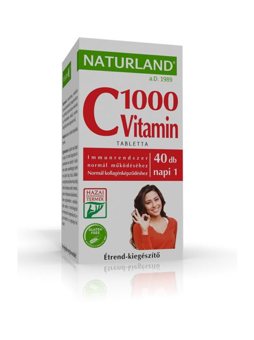 Naturland C-Vitamin 1000mg Tabletta 40 db