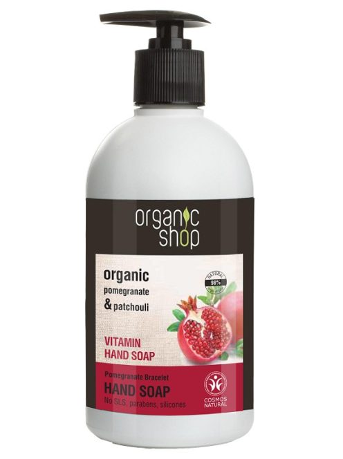 Organic Shop Vitaminos folyékony kézmosó szappan bio gránátalma kivonattal 500 ml