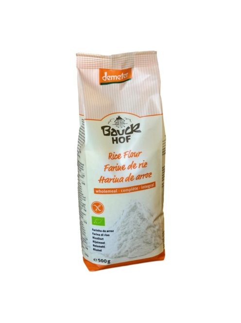 Bauckhof Bio teljes kiőrlésű rizsliszt - gluténmentes 500 g