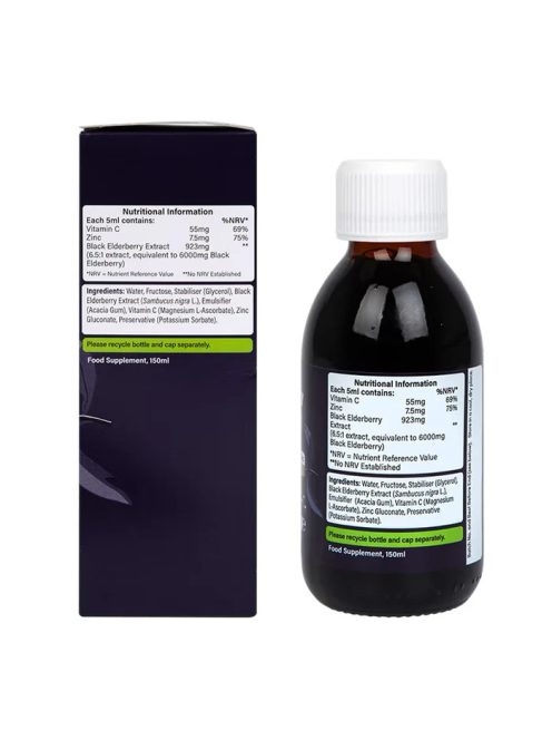 H&B Fekete Bodza szirup 150ml 
