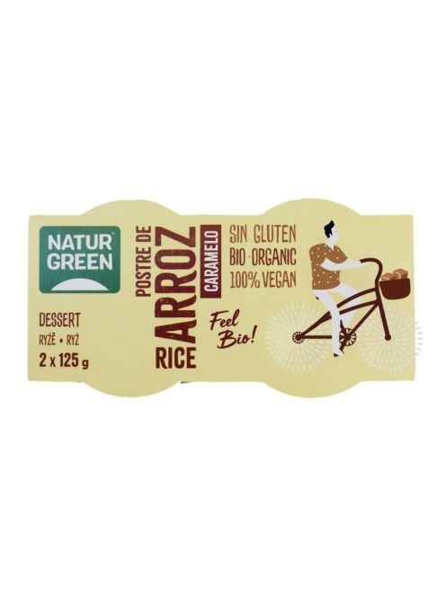 NaturGreen Bio rizspuding, karamellával 2*125 g