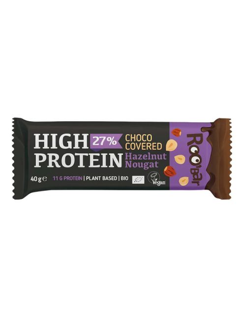 Roobar Bio Fehérjés szelet Mogyi+Nugát+Bevonat 40g