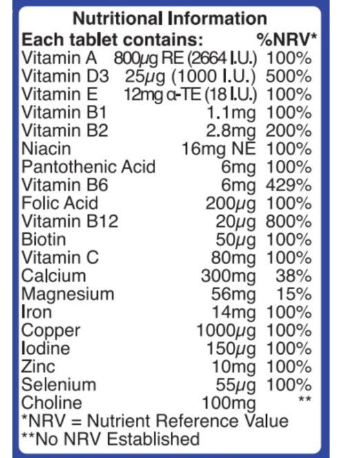 H&B Vegán Multivitamin tabletta 60 db 