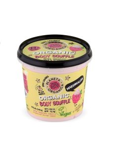   Planeta Organica Skin Super Good Természetes Testápoló Szuflé Málnás Pehelycukor 360 ml