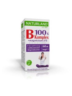 Naturland B 100% Komplex + magnézium 375mg Kapszula 60 db